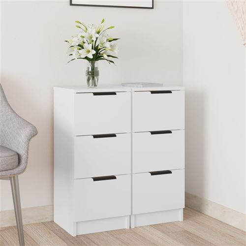 Vidaxl Blanc Buffets 2 Pcs - Image 3