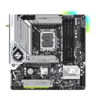 Carte Mère ASRock B760M Steel Legend WiFi Intel 1700 Intel B760 DDR5 Micro ATX Noir - 1