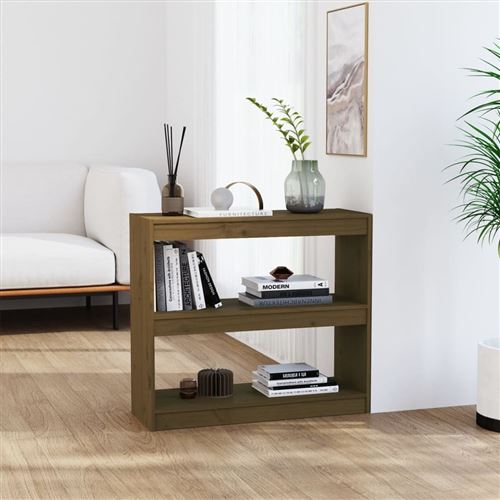vidaXL Bibliothèque/Séparateur de pièce Marron miel 80x30x71,5 cm Pin