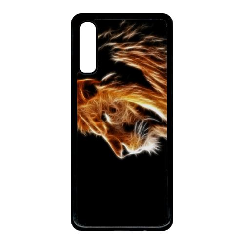 Coque My-Kase pour Galaxy A70 - tete de lion aerographe - Plastique Noir