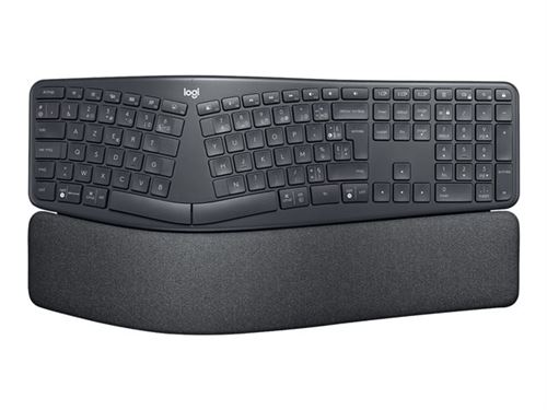 Logitech Ergo Series Ergo K860 For Business - Clavier - Full Size - Sans Fil - 2.4 Ghz, Bluetooth 5.0 Le - Qwerty - Pan Nordic - Graphite - Image 4