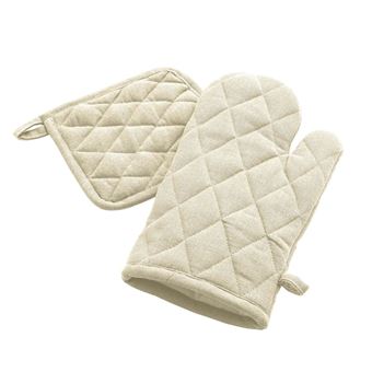 Gant & Manique de Cuisine "Gourmet" 30cm Naturel - 1