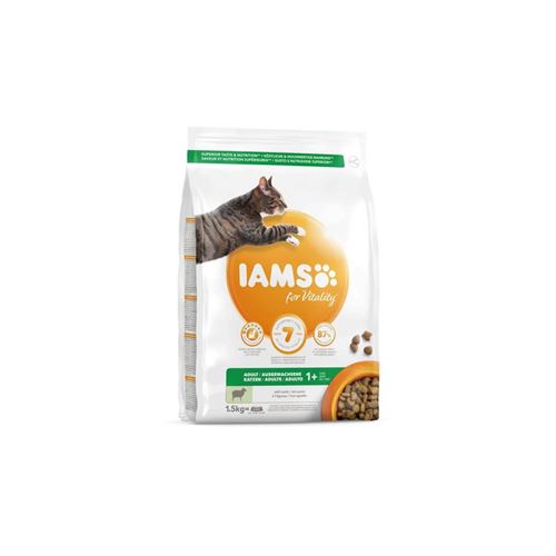  Croquette Iams Vitality Chat Adult - Agneau - 1,5kg