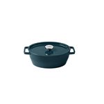 Cocotte ovale Pyrex Slow Cook 29 cm fonte émaillée rouge/crème