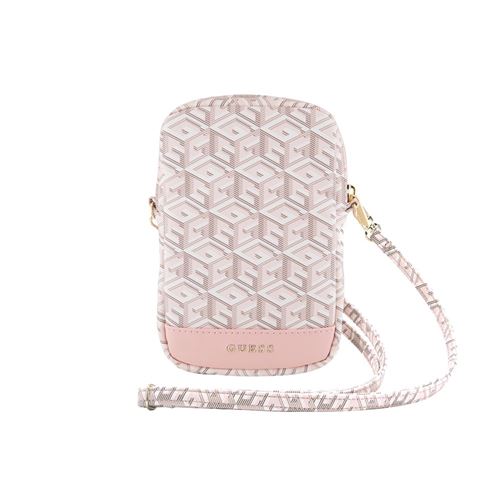 Guess Rose Sac À Bandoulière Pour Téléphone Zippé Motif G Cube Avec Logo En Métal - Image 4