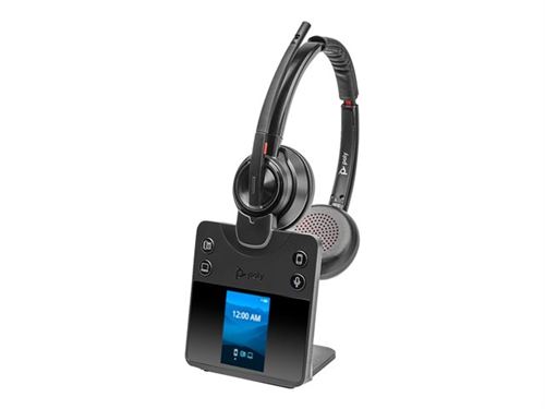 Poly Savi 8420 Office - Savi 8400 Series - Micro-Casque - Sur-Oreille - Dect / Bluetooth - Sans Fil - Suppresseur De Bruit Actif - Noir - Certifié Pour Microsoft Teams