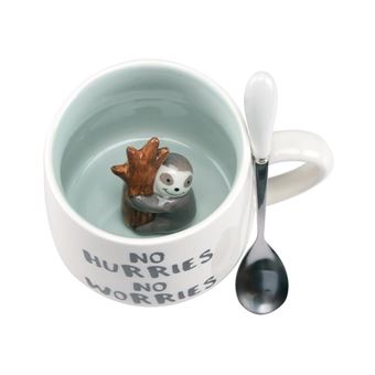 Mug Personnalisé Paresseux – Cadeau De Noël Original – Prénom Au Choix
