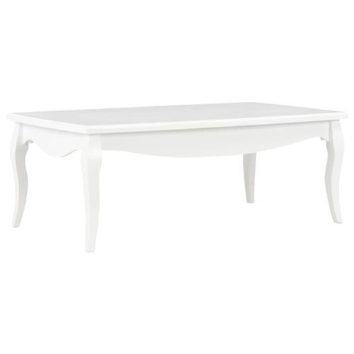 vidaXL Table basse Blanc 110 x 60 x 40 cm Bois de pin massif
