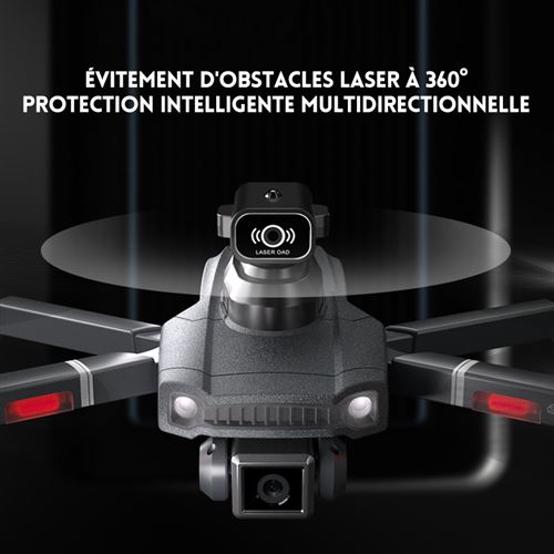 Acheter Drone télécommandé avec caméra 4K, double caméra, évitement  d'obstacles sur 4 côtés, moteur optique sans balais