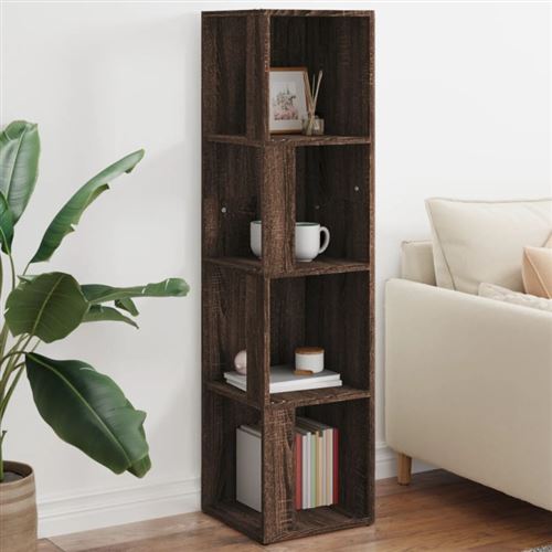 vidaXL Armoire d'angle Chêne marron 33x33x132 cm Bois d'ingénierie