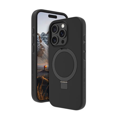 dbramante1928 Iceland Ultra - Coque de protection pour téléphone portable - béquille - compatibilité avec MagSafe - D3O, plastique - noir - pour Apple iPhone 16 Pro