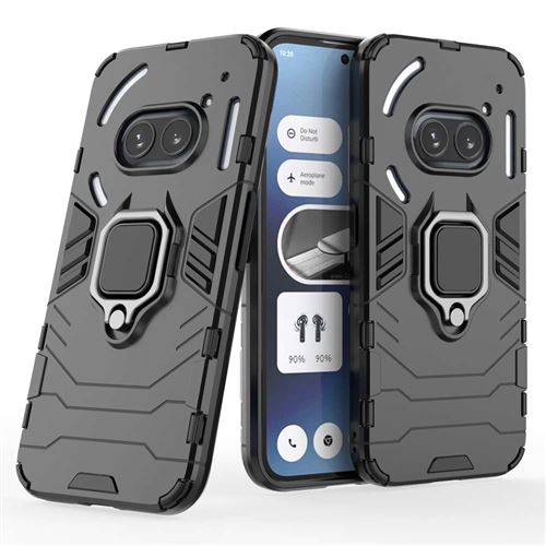 Coque pour Nothing Phone (2a) - housse etui rigide anti choc + verre trempe - NOIR - htdmobiles