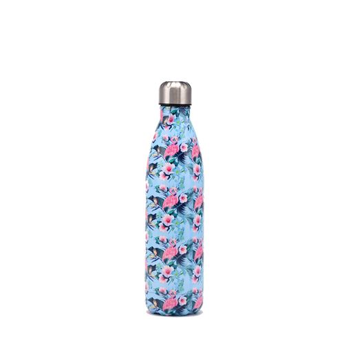 Bouteille Isotherme VORMOR 500ml Gourde Metal INOX Réutilisable - Flamant Bleu