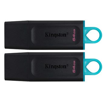 2PCS clé USB Kingston 64Go Kingston DataTraveler Exodia DTX/64GB Clé USB 3.2 Gen 1 avec capuchon de protection et anneaux - 1