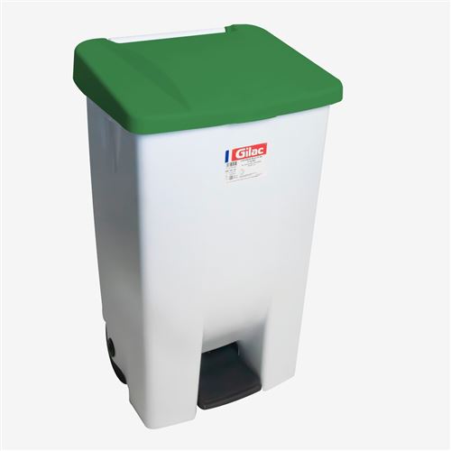 GILAC Poubelle &Agrave; P&eacute;dale Eco 80 L Avec Roulettes Et Couvercle - 