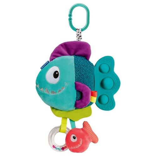 Ravensburger -Play + - Peluche Pop-It Piranha Bleu - Des La Naissance - Version Française - 34016