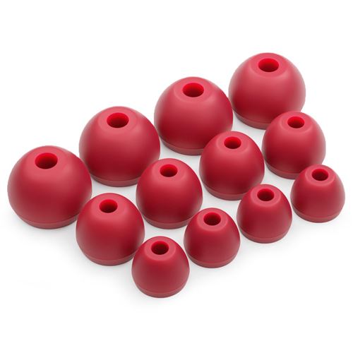 Non Communiqué Rouge 12 X Écouteurs En Silicone Embouts D'oreilles Pour Beats Flex, Tour 2.0 Casque Écouteurs En