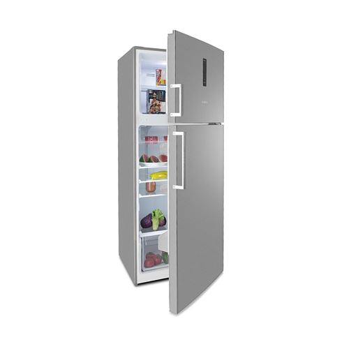 Klarstein Height Cool Xxl Réfrigérateur Avec Congélateur Haut : 425l (330 + 95l) - éclairage Led - Classe A+ - Inox