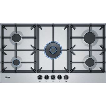 Neff N 70 T29DS69N0 - Table de cuisson au gaz - 5 plaques de cuisson - Niche - largeur : 85 cm - profondeur : 49 cm - avec garnitures en acier inoxydable - acier inoxydable