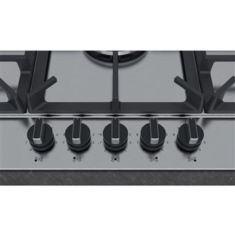 Neff N 70 T29DS69N0 - Table de cuisson au gaz - 5 plaques de cuisson - Niche - largeur : 85 cm - profondeur : 49 cm - avec garnitures en acier inoxydable - acier inoxydable