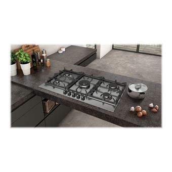 Neff N 70 T29DS69N0 - Table de cuisson au gaz - 5 plaques de cuisson - Niche - largeur : 85 cm - profondeur : 49 cm - avec garnitures en acier inoxydable - acier inoxydable