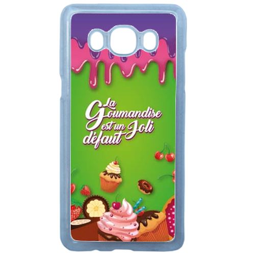 Coque La Gourmandise Est Un Jolie Defaut Fond Vert 01 Compatible Samsung Galaxy J3 2016 Transparent