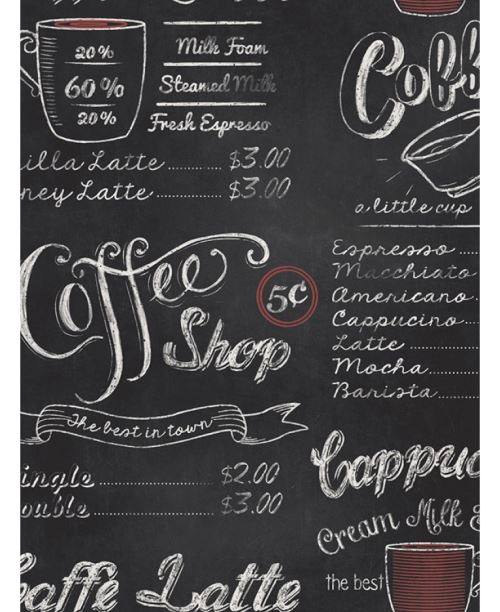 Tableau noir café Papier peint Rasch