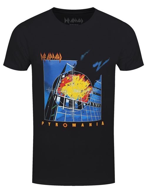 Def Leppard T-Shirt Pyromania Homme Noir - Taille S