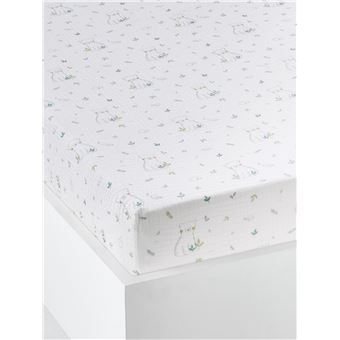 Drap Housse Bebe En Gaze De Coton My Little Bear Ivoire Multicolore 60x1 Vertbaudet Matelas Drap Housse Achat Prix Fnac