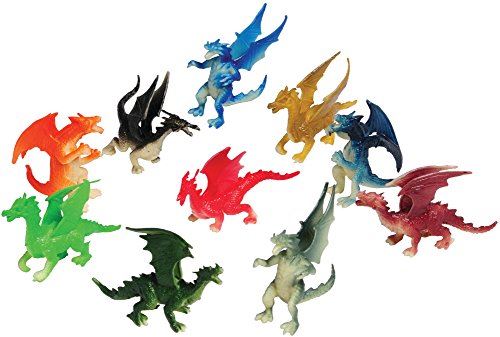 U.S. Toy Assorted Color and Design Mini Dragon Action Figures (12), Multi, 2