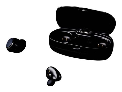 Nedis HPBT5050BK - Werkelijk draadloze koptelefoon met micro - inwendig - Bluetooth - ruisisolatie - zwart