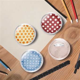 vidaXL Kit de badges à bouton avec épingles 100 sets Acrylique 58 mm - 1