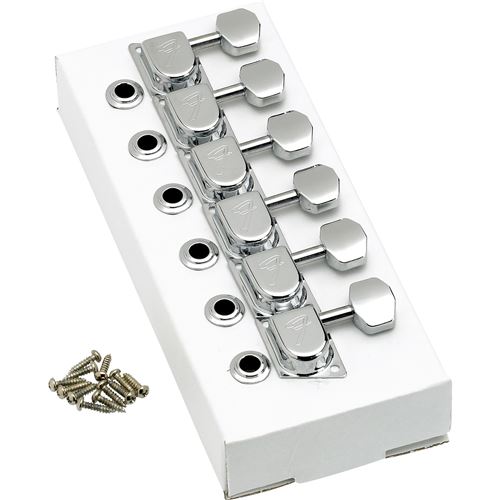 Fender mécanique vintage F-logo chrome (6 pièces)