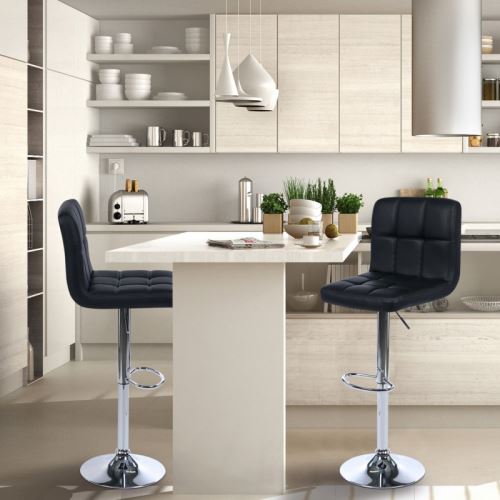 Lot de 2 tabourets de bar Adlo noir