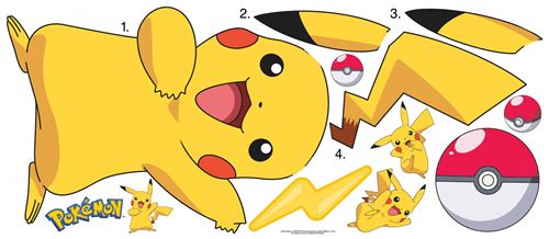 RoomMates stickers muraux Pokémon vinyle 12 pièces