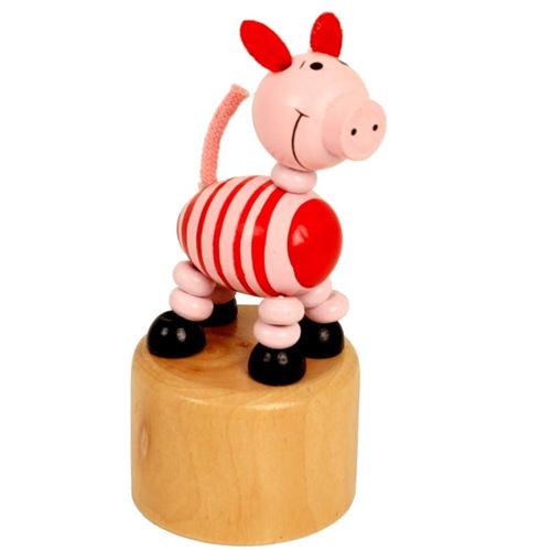 Wakouwa Cochon Figurine Articulée En Bois