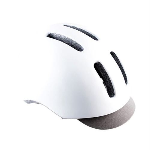 Casque urbain polisport commuter blanc/gris mat in mold reglage occipital 58/61 (led integ