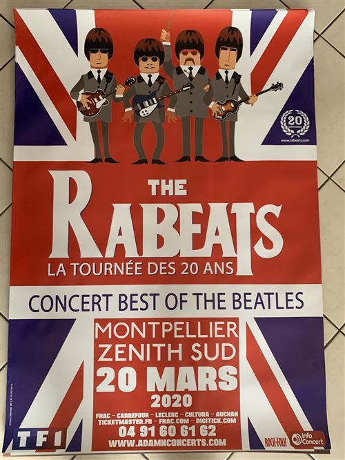 Acheter The Rabeats - Best of THE BEATLES - 80x120cm - Affiche État correct - 13,99 € The Rabeats - Best of THE BEATLES - 80x120cm - Affiche État correct - N/A reconditionné disponible sur Fnac
