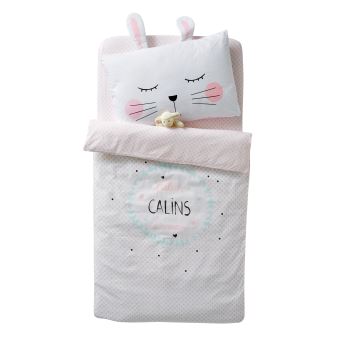 Sur Vertbaudet Housse De Couette Bebe Calins D Amour Blanc 100x1 Parure De Lit Bebe Achat Prix Fnac