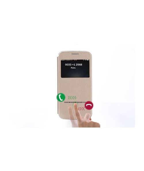 Platyne etui smart touch pour samsung galaxy s7 - or