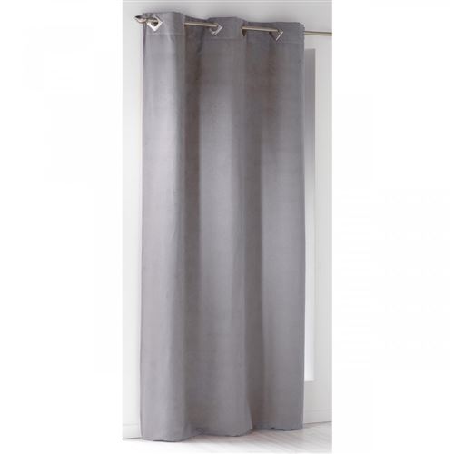 Rideau Suédine Gris Clair 140x240