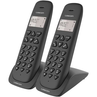 Téléphone sans fil Logicom VEGA 250 Noir + Combiné supplémentaire Noir