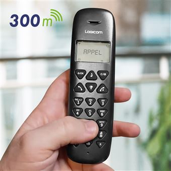 Téléphone sans fil Logicom VEGA 250 Noir + Combiné supplémentaire Noir