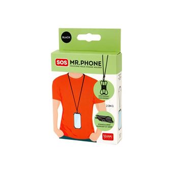 Support de téléphone pour le cou Legami Noir