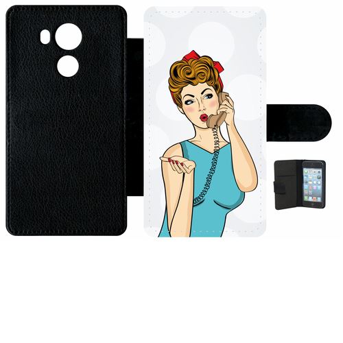 Etui À Rabat Huawei Mate 8 Pin Up Fond Blanc