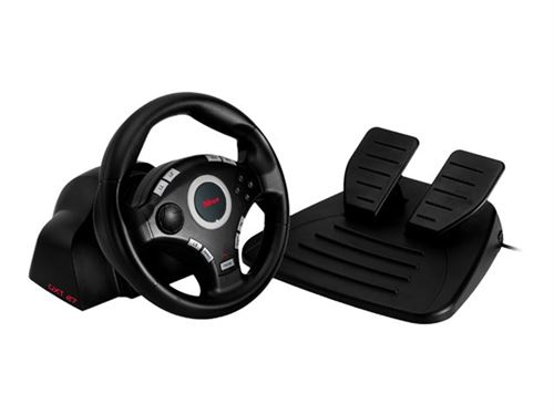Trust Compact Vibration Feedback Steering Wheel Pc-ps2-ps3 Gm-3200 - Ensemble Volant Et Pédales - Filaire - Pour Pc, Sony - PlayStation 3