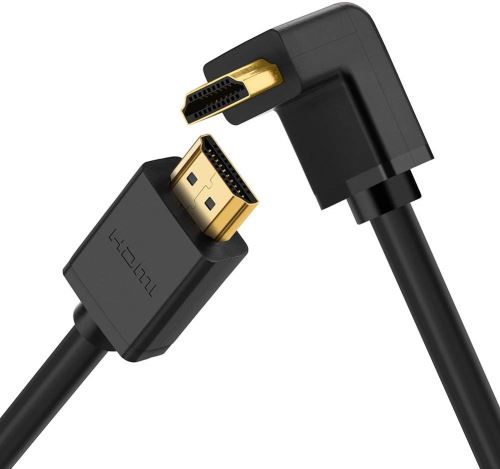 Câble HDMI 4K 60Hz Coudé 270 Degrés Cordon HDMI Ultra HD High Speed Supporte HDR, Ethernet 18Gbps, 3D, ARC, 3m