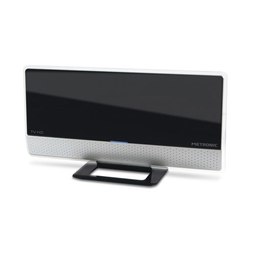 Metronic Noir Antenne Tv Intérieure Xp90 Amplifiée Et Extra Plate - Image 1