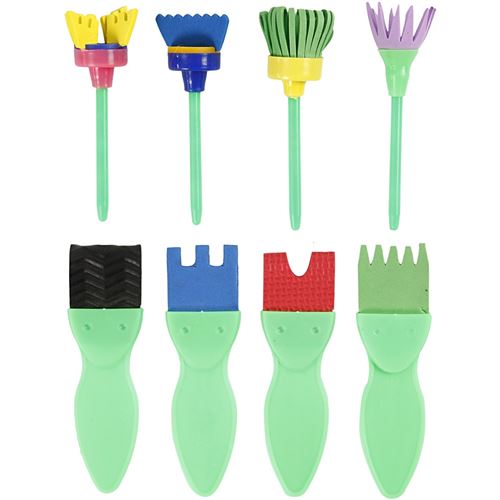 Creotime pinceaux en mousse motifs 24 pièces
