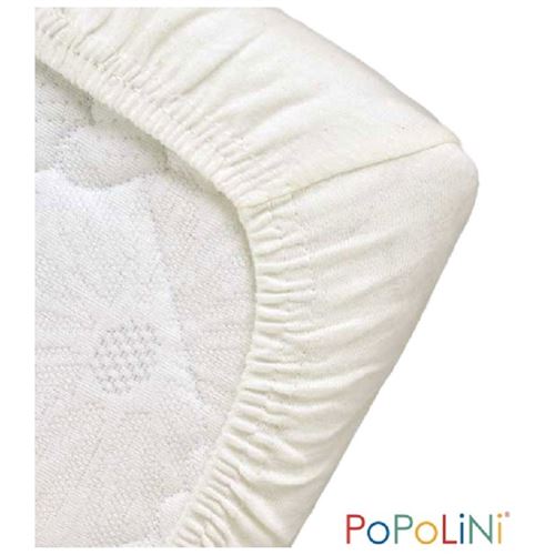 POPOLINI – Drap-Housse BLANC en coton biologique - 60x120cm à 70x140 cm